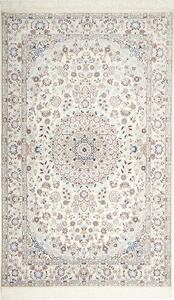 Tappeto Nain 9la Persia Medaglione Avorio Blu 132x214 Cm