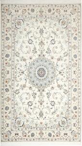 Tappeto Nain 9la Persia Medaglione Crema Azzurro 160x270 Cm