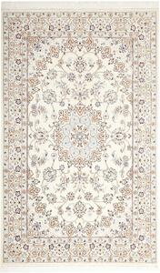 Tappeto Nain 9la Persia Medaglione Crema Azzurro 128x208 Cm