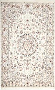 Tappeto Nain 9la Persia Medaglione Crema Blu 154x243 Cm