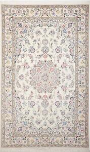 Tappeto Nain 9la Persia Medaglione Avorio Blu 157x254 Cm