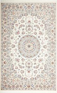 Tappeto Nain 9la Persia Medaglione Avorio Blu 150x242 Cm