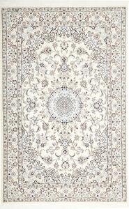Tappeto Nain 9la Persia Medaglione Crema Celeste 132x205 Cm