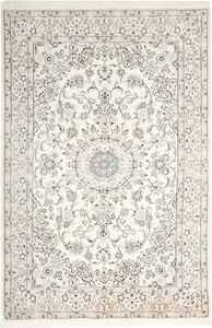 Tappeto Nain 9la Persia Medaglione Crema Azzurro 138x206 Cm