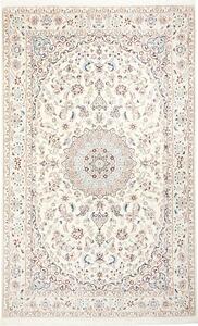 Tappeto Nain 9la Persia Medaglione Bianco Blu 156x257 Cm