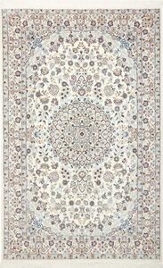 Tappeto Nain 9la Persia Medaglione Crema Azzurro 130x207 Cm