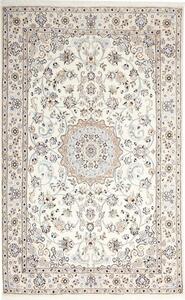 Tappeto Nain 9la Persia Medaglione Avorio Azzurro 133x210 Cm