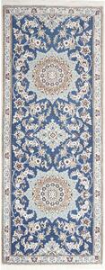 Tappeto Nain 9la Persia Floreale Blu Crema 78x203 Cm