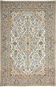 Tappeto Kashan Persia Medaglione Avorio Blu 200x304 Cm