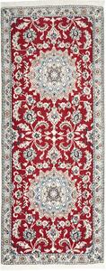 Tappeto Nain 9la Persia Medaglione Rosso Crema 77x194 Cm