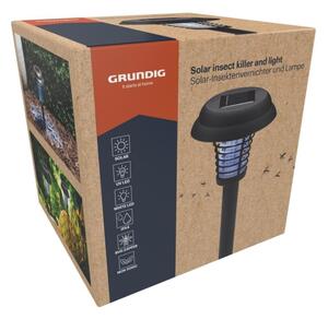 Grundig - Lampada solare a LED e trappola per insetti con LED UV, batteria 1xAA 600 mAh, IPX4