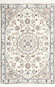 Tappeto Nain 9la Persia Medaglione Crema Azzurro 68x98 Cm