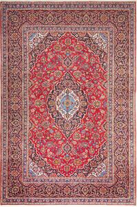 Tappeto Ardakan Persia Medaglione Rosso Blu 198x298 Cm