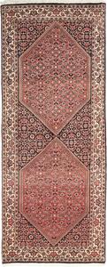 Tappeto Bidjar Persia Geometrico Rosso Nero 80x196 Cm