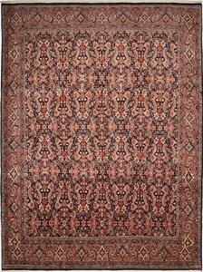 Tappeto Bidjar Persia Floreale Nero Rosso 257x342 Cm