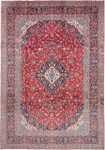 Tappeto Ardakan Persia Medaglione Rosso Blu Scuro 243x355 Cm