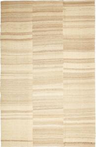 Tappeto Kilim Kavir Persia A Righe Crema Beige 196x303 Cm