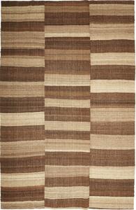 Tappeto Kilim Kavir Persia Astratto Marrone Beige 207x316 Cm