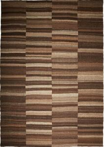 Tappeto Kilim Kavir Persia Astratto Marrone Beige 278x398 Cm