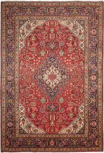 Tappeto Tabriz Persia Medaglione Rosso Blu 205x300 Cm