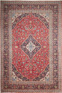 Tappeto Ardakan Persia Medaglione Rosso Blu 246x363 Cm