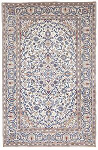 Tappeto Kashan Persia Medaglione Avorio Blu 196x300 Cm