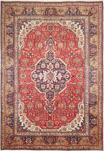 Tappeto Tabriz Persia Medaglione Rosso Blu 200x292 Cm