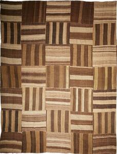 Tappeto Patch Persia Astratto Marrone Beige 373x400 Cm
