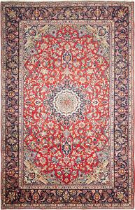 Tappeto Nadjafabad Persia Medaglione Rosso Blu 215x340 Cm