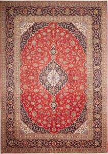 Tappeto Ardakan Persia Medaglione Rosso Blu 243x342 Cm