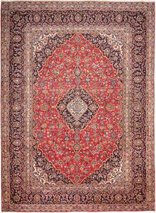 Tappeto Ardakan Persia Medaglione Rosso Blu Scuro 252x348 Cm