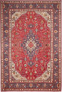 Tappeto Tabriz Persia Medaglione Rosso Blu 200x297 Cm