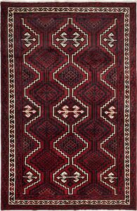 Tappeto Lori Persia Astratto Bordeaux Blu Crema 170x262 Cm