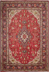 Tappeto Tabriz Persia Medaglione Rosso Blu 203x304 Cm