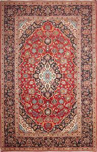 Tappeto Ardakan Persia Medaglione Rosso Blu Notte 200x312 Cm