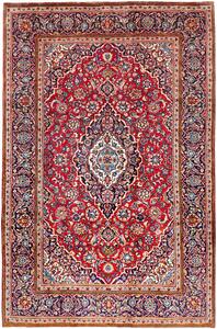 Tappeto Ardakan Persia Medaglione Rosso Blu 195x303 Cm