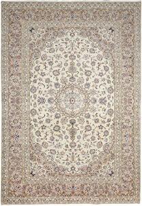 Tappeto Kashan Persia Medaglione Crema Beige 197x290 Cm