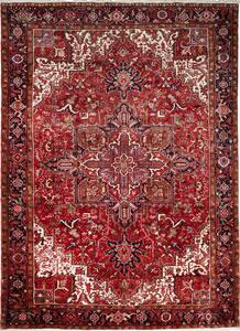 Tappeto Gorawan Persia Medaglione Rosso Blu Scuro 253x340 Cm