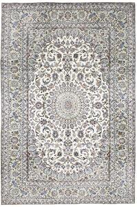 Tappeto Kashan Persia Medaglione Avorio Blu 196x297 Cm