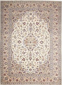 Tappeto Kashan Persia Medaglione Crema Blu 247x342 Cm