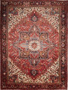 Tappeto Gorawan Persia Medaglione Terra Blu 270x355 Cm