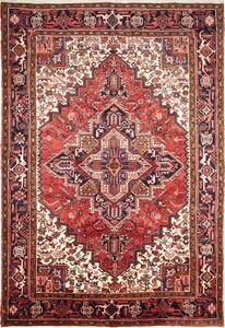 Tappeto Gorawan Persia Medaglione Rosso Blu Scuro 206x300 Cm