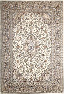 Tappeto Kashan Persia Medaglione Avorio Blu 235x343 Cm