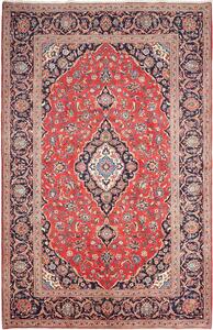 Tappeto Ardakan Persia Medaglione Rosso Blu Scuro 195x297 Cm