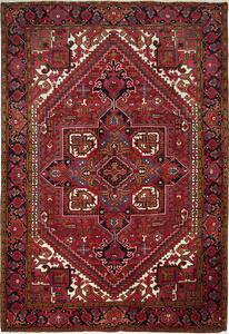 Tappeto Gorawan Persia Geometrico Rosso Nero 204x294 Cm