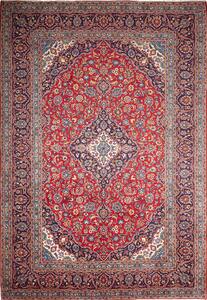 Tappeto Ardakan Persia Medaglione Rosso Blu 250x357 Cm