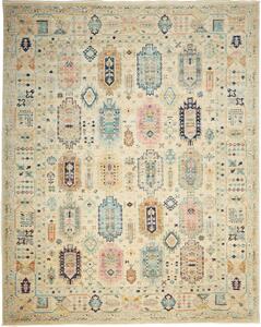 Tappeto Tribal Pakistan Astratto Beige Azzurro 244x311 Cm