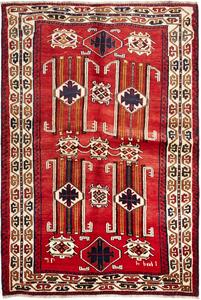 Tappeto Lori Persia Astratto Rosso Beige 170x255 Cm