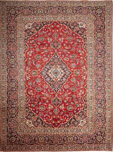 Tappeto Ardakan Persia Medaglione Rosso Blu 245x330 Cm