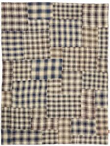 Tappeto Patch Persia Astratto Crema Blu 152x202 Cm